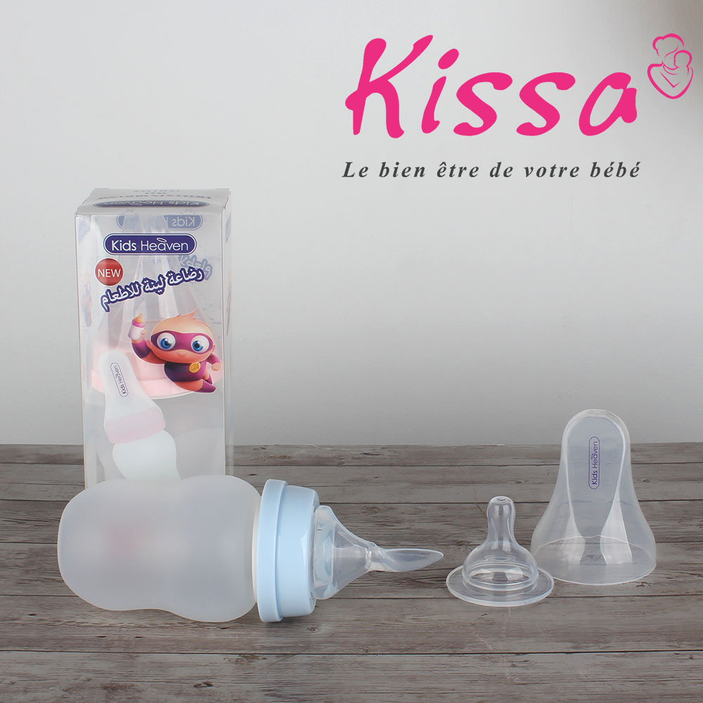 Kissa - Biberon cuillère 2 en 1 de KIDS HEAVEN en silicone pour