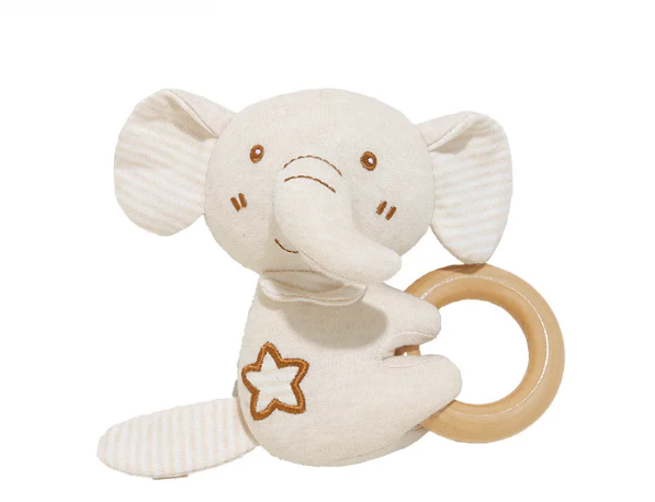 Anneau de main en coton kakiblin hochet pour bébé