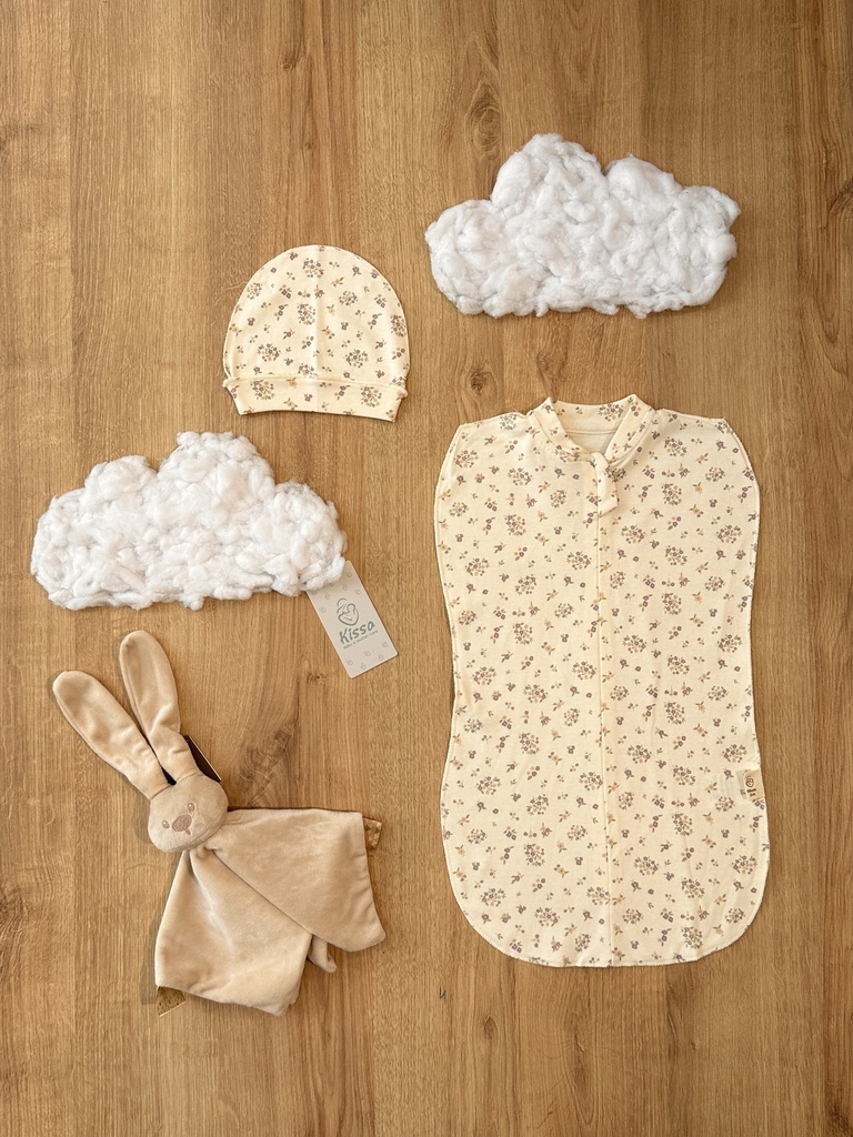 émailloteuse avec bonnet kissa