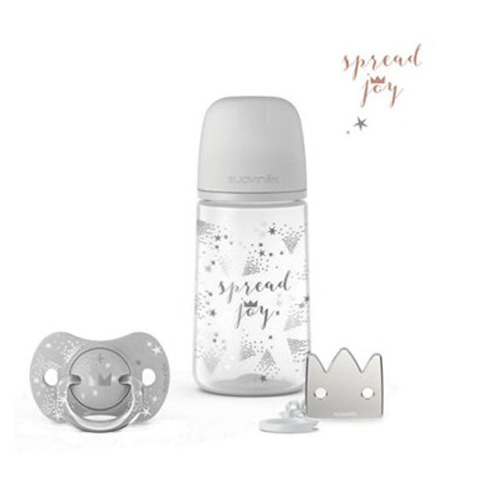 SET BIBERON 270ML+ SUCETTE 0.6M+ ATTACHE GRIS