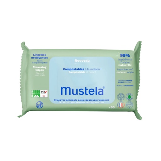 Lingettes Nettoyantes Compostables Avec Parfum 60 Lingettes