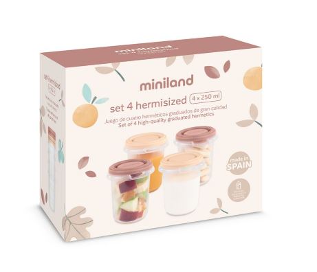 [89593] Set de 4 Boites de conservation repas 250ml VALENCIA Miniland