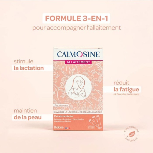 [145129] Calmosine allaitement fenugrec & passiflore & magnésium 14 sticks de 10ml - BIOLANE