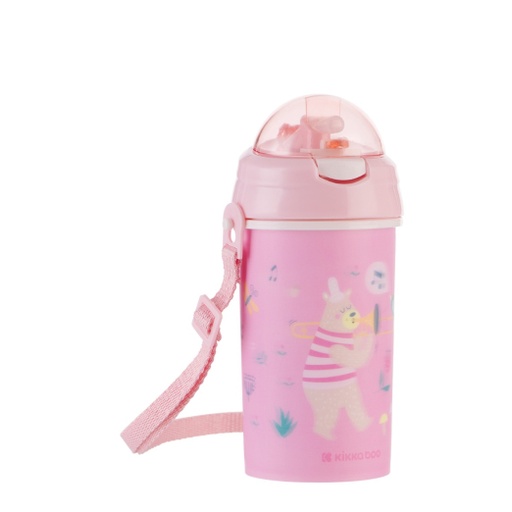 Gourde avec Paille et Sangle 450 ml – 4 ans+ Music Fest Kikka Boo