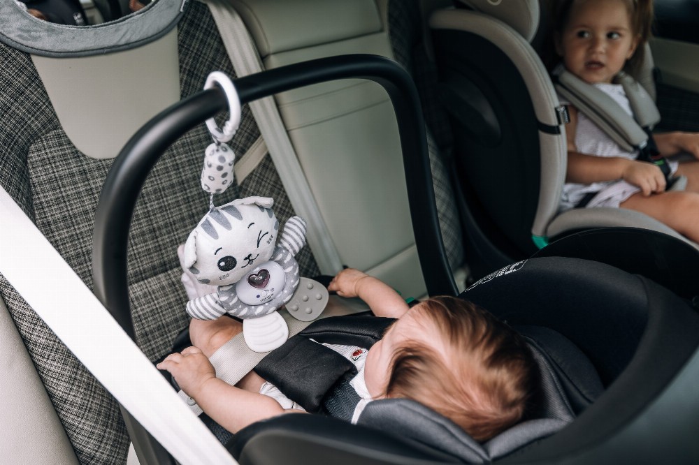 Jouet en peluche chat avec anneau de dentition