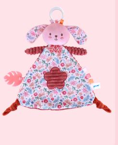 Doudou mignons éléphant et lapin roses
