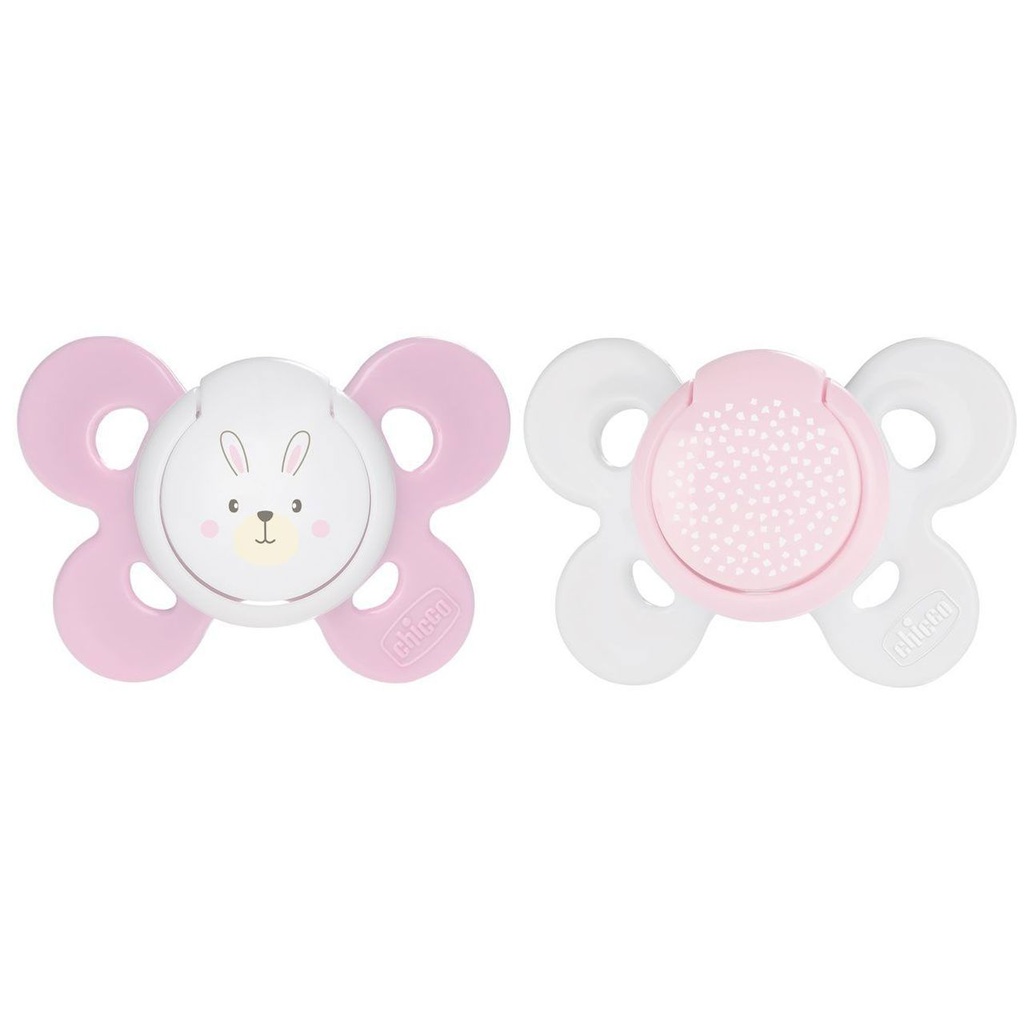 2 Sucettes Silicone 0-6M Confort fille Chicco