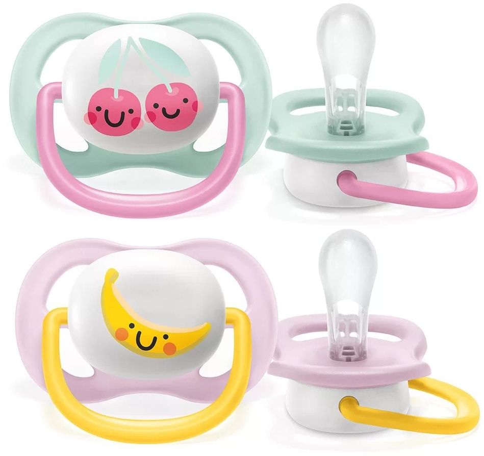 2 Sucettes Ultra Air Happy 0.6m Avent