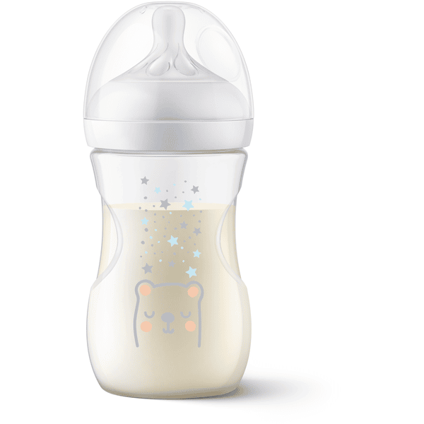 Biberon anti-coliques en plastique 260ml 1m+ à motifs Avent