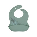 Bavoir Platine Silicone Flora Kikka Boo