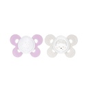 SUCETTE CHICCO SILICONE 16-36M GIRL CONFORT NIGHT  2PIECES