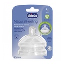 TETINE CHICCO NATUREL FEELING SILICONE +4M 2PCS