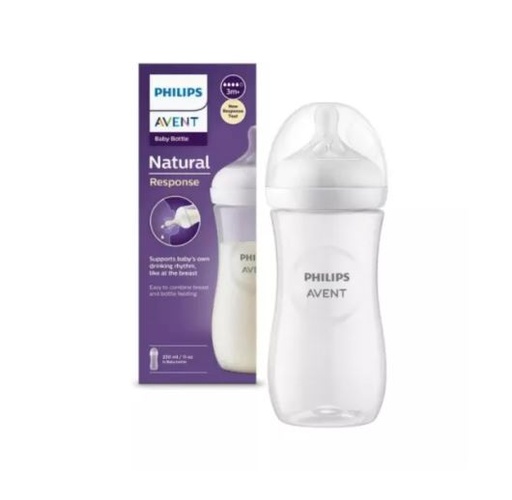 [scy906/01] Biberon en plastique 330ml 3+ naturel Avent