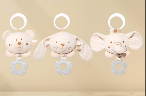 [34569-7] Peluches vibration  à ficelle pour bébés kakiblin